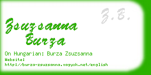 zsuzsanna burza business card